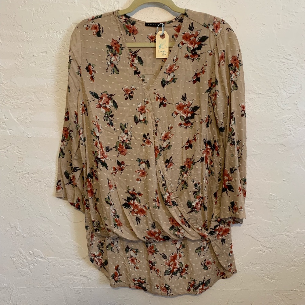 NWT Staccato Shear Floral Top